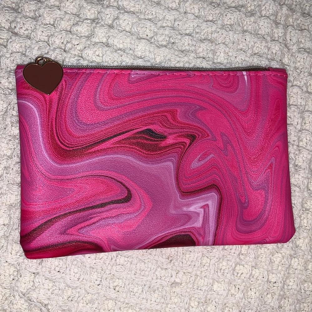 Pink Marble Makeup Bag